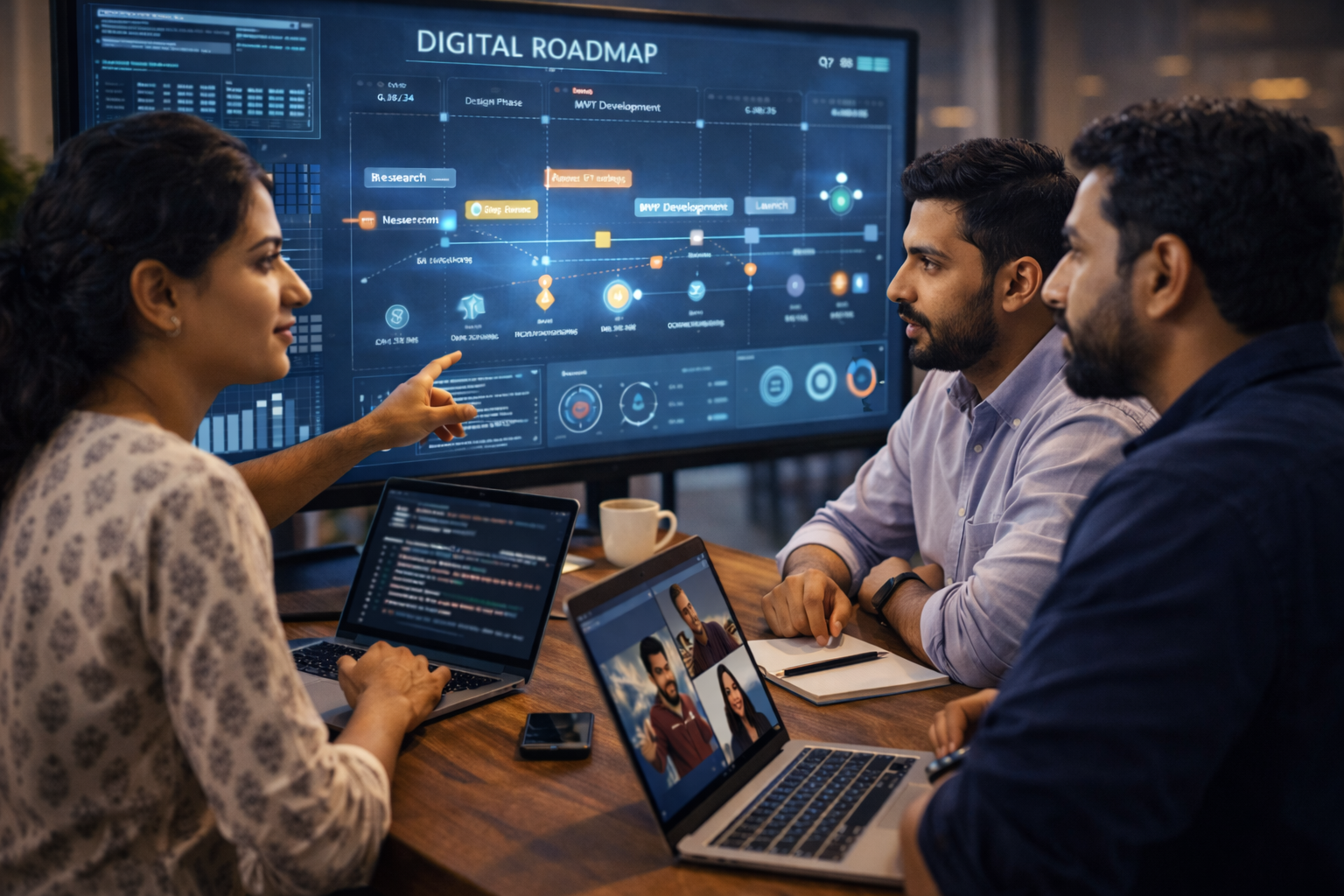 UI/UX design and development project for a Kerala startup